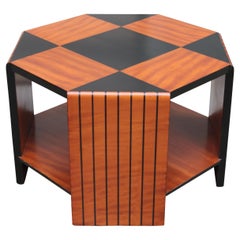 Octagonal Two-Tier Art Deco Side Table