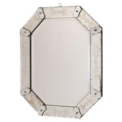 Octagonal Venetian Mirror Antique Octagonal Venetian Mirror