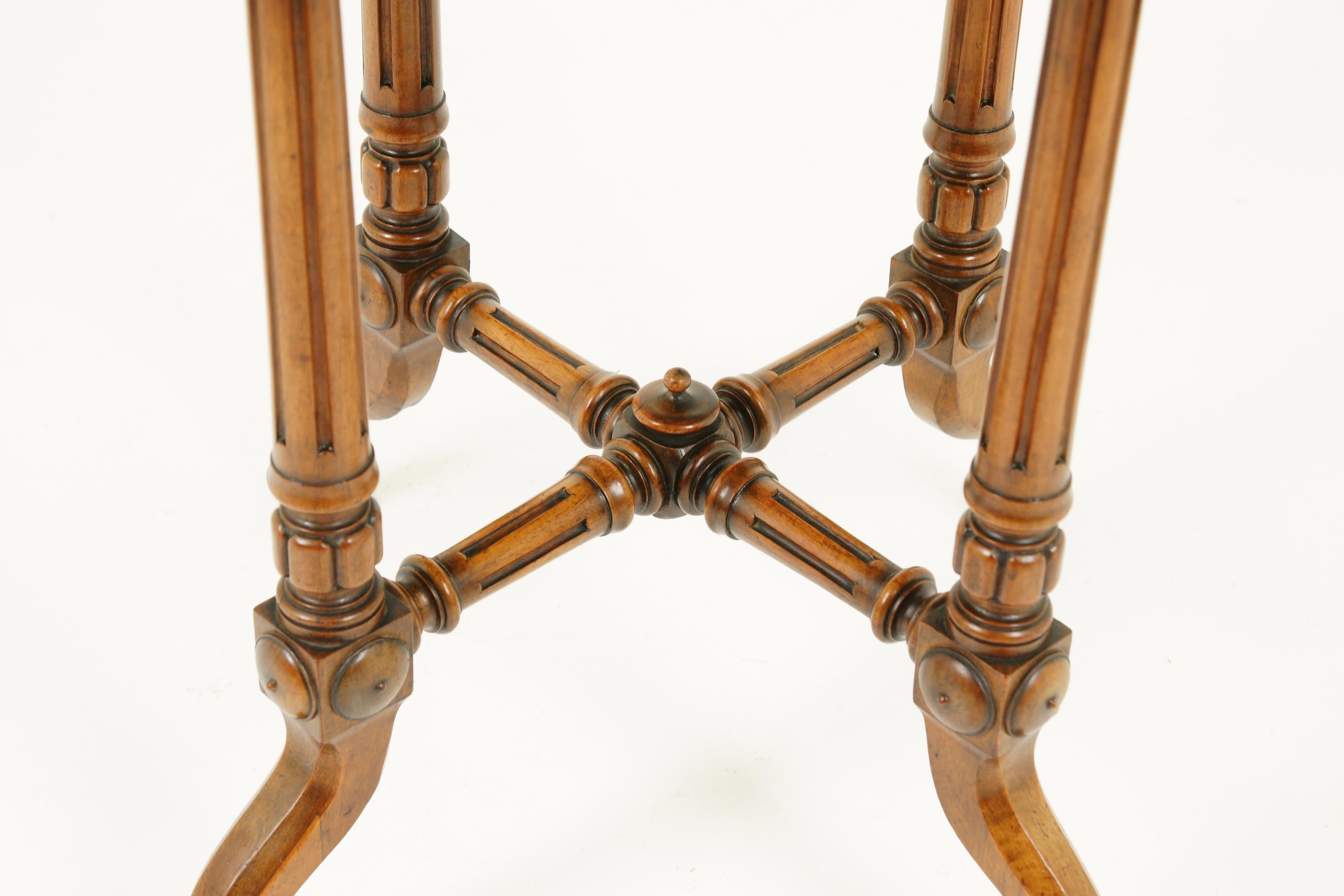 Antique Octagonal Table, Burr Walnut Table, Victorian, Scotland 1880, B1782 4