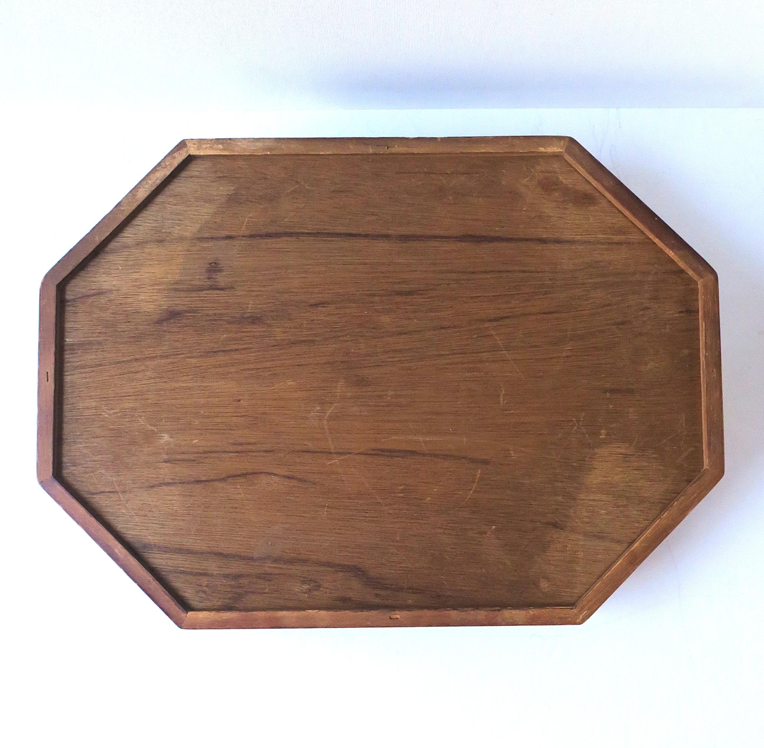 Vassoio da portata in Wood e ottone in vendita 8