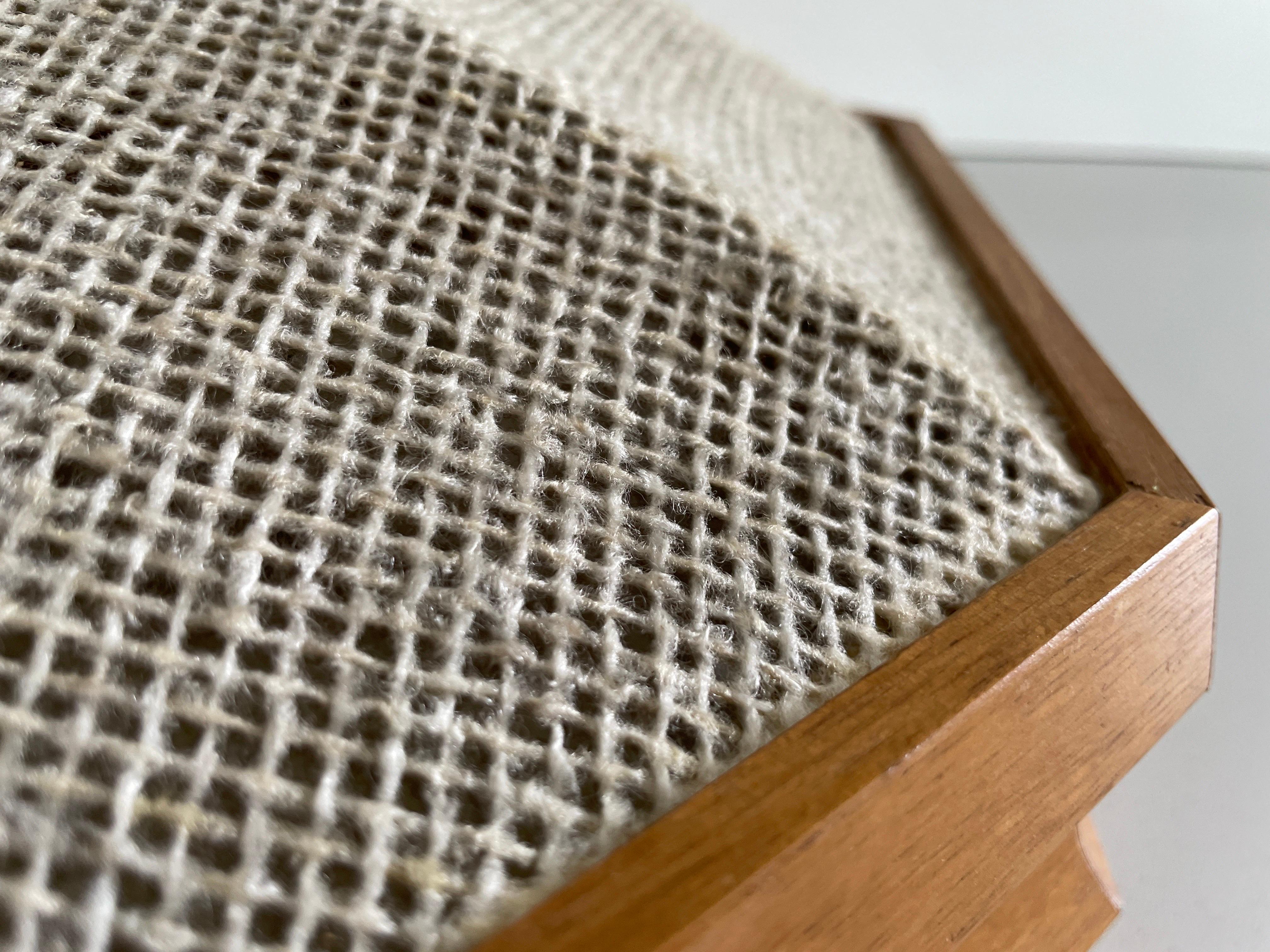 Lámpara octogonal de empotrar con cuerpo de madera y tela, años 60, Alemania Tela en venta