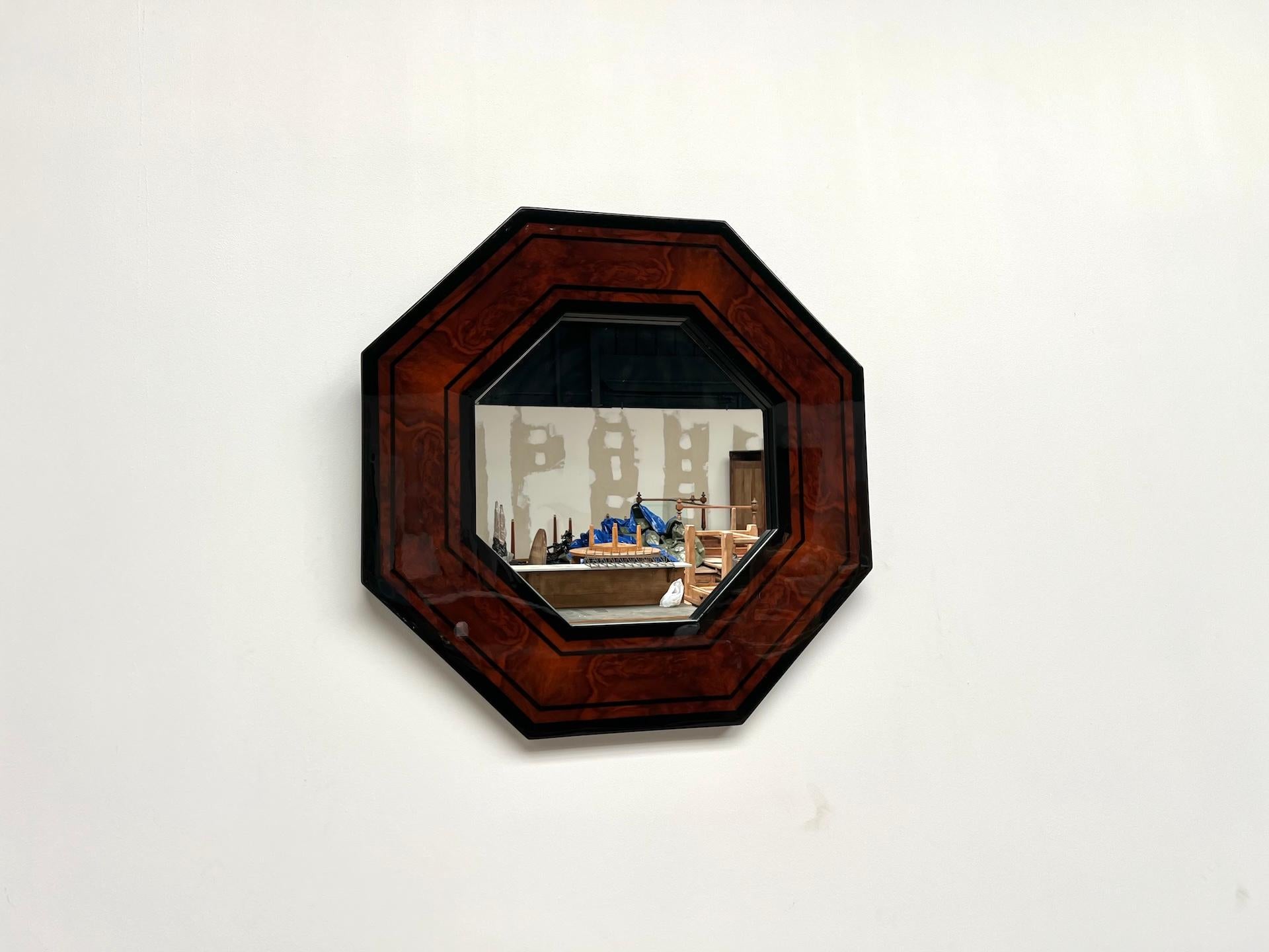 Miroir octogonal de Jean-Claude Mahey, France 1970 en vente 5