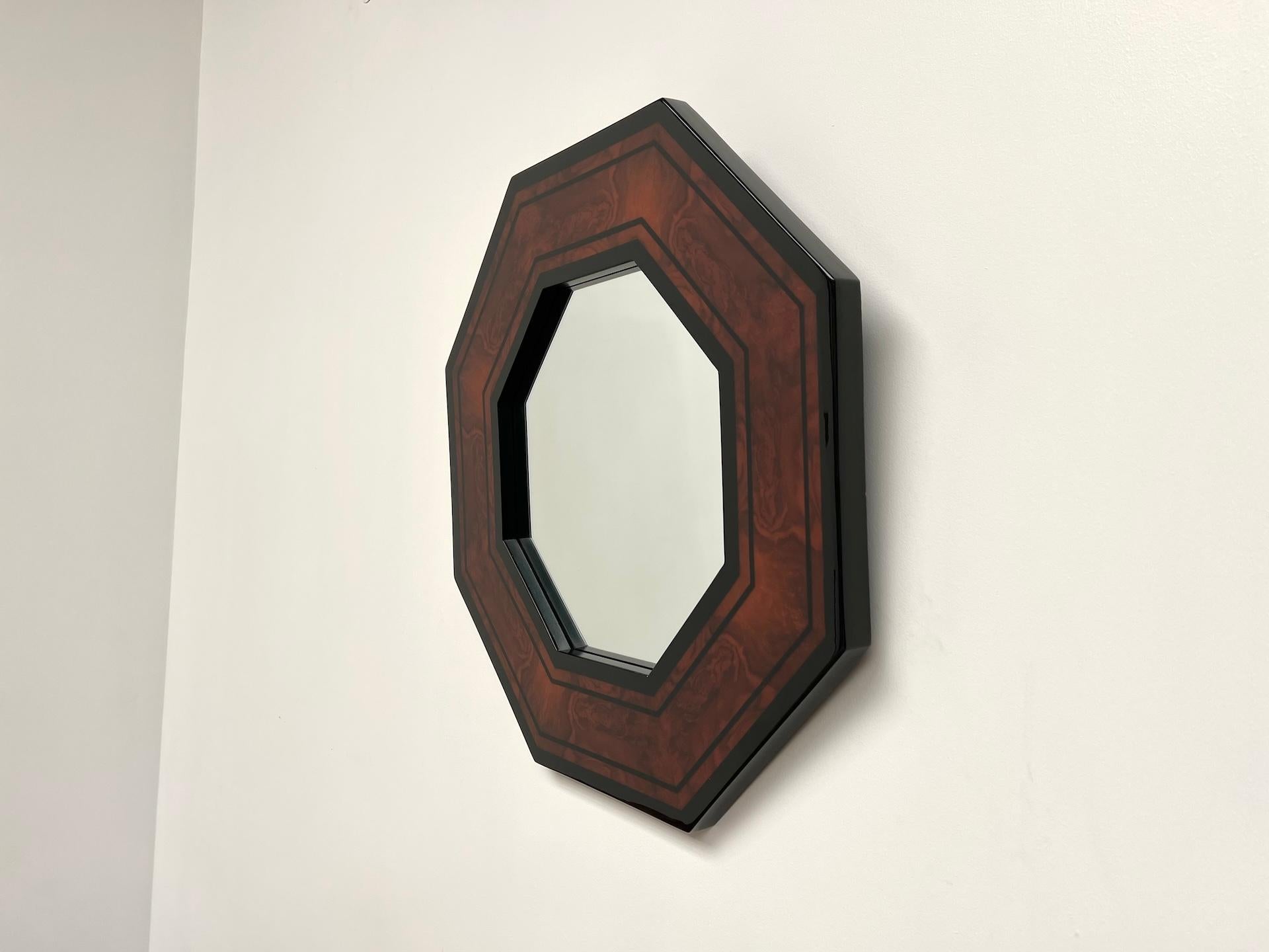 Miroir octogonal de Jean-Claude Mahey, France 1970 en vente 6