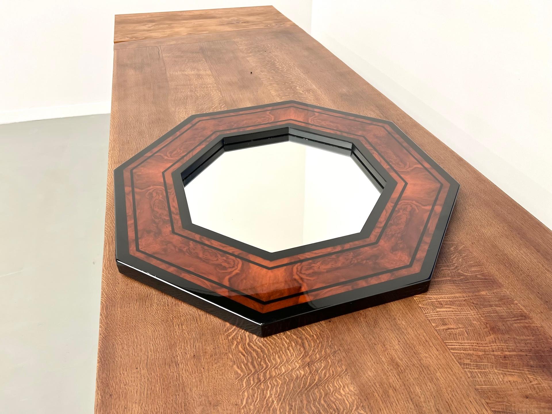 Français Miroir octogonal de Jean-Claude Mahey, France 1970 en vente