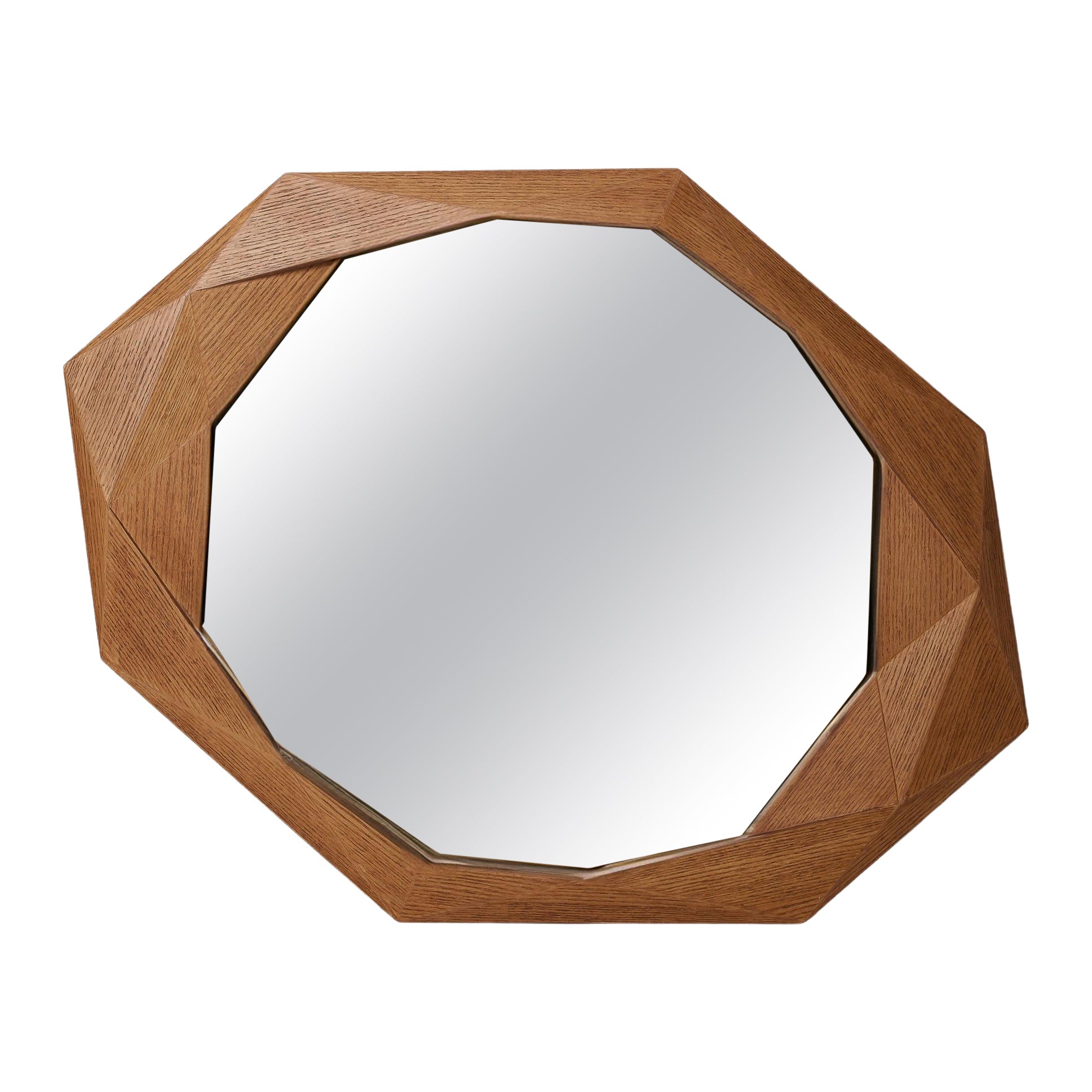 Miroir octogonal en bois