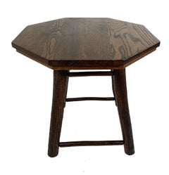 Octagonal Signed Old Hickory Cocktail Table/ Side Table