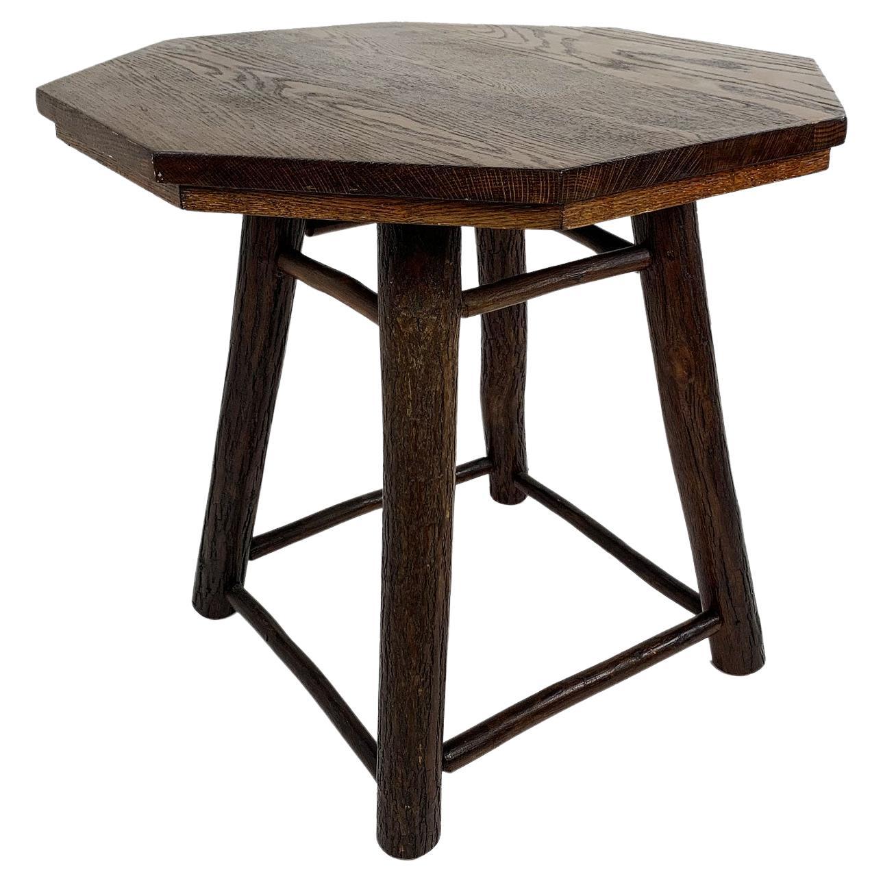 Octagonal Signed Old Hickory Cocktail Table/ Side Table