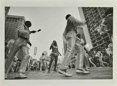 Street Festival - Vintage b/w Photo by Octales Gonzales - 1970s