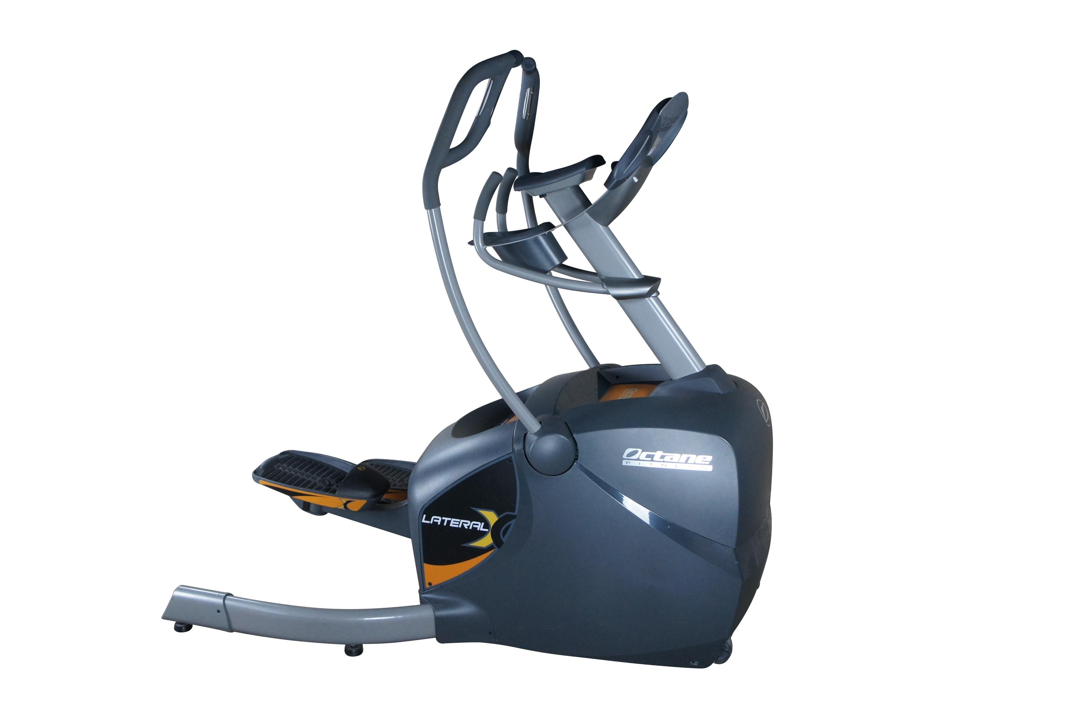 Vintage Octaine Fitness Lateral Elliptical LX8000.

Setting a new standard for innovation, Octane’s award-winning Lateral X keeps getting better. Now with a streamlined design, contemporary colors and a quieter stride adjustment motor, this cross