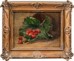 Octave Cartel(Belgian painter) - 20th century Still life painting - Strawberries