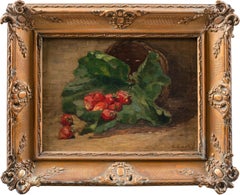Octave Cartel(pittore belga) - XX secolo Natura morta - Fragole