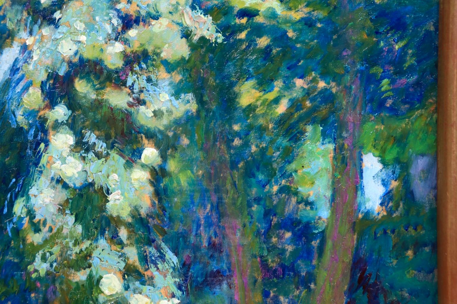 Arbres en fleurs - Post Impressionist Oil, Trees in Landscape by EODV Guillonnet 1