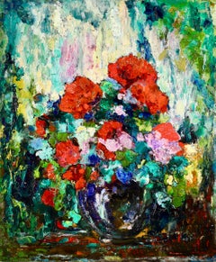 Bouquet de Fleurs - Post Impressionist Still Life Flowers by Octave Guillonnet