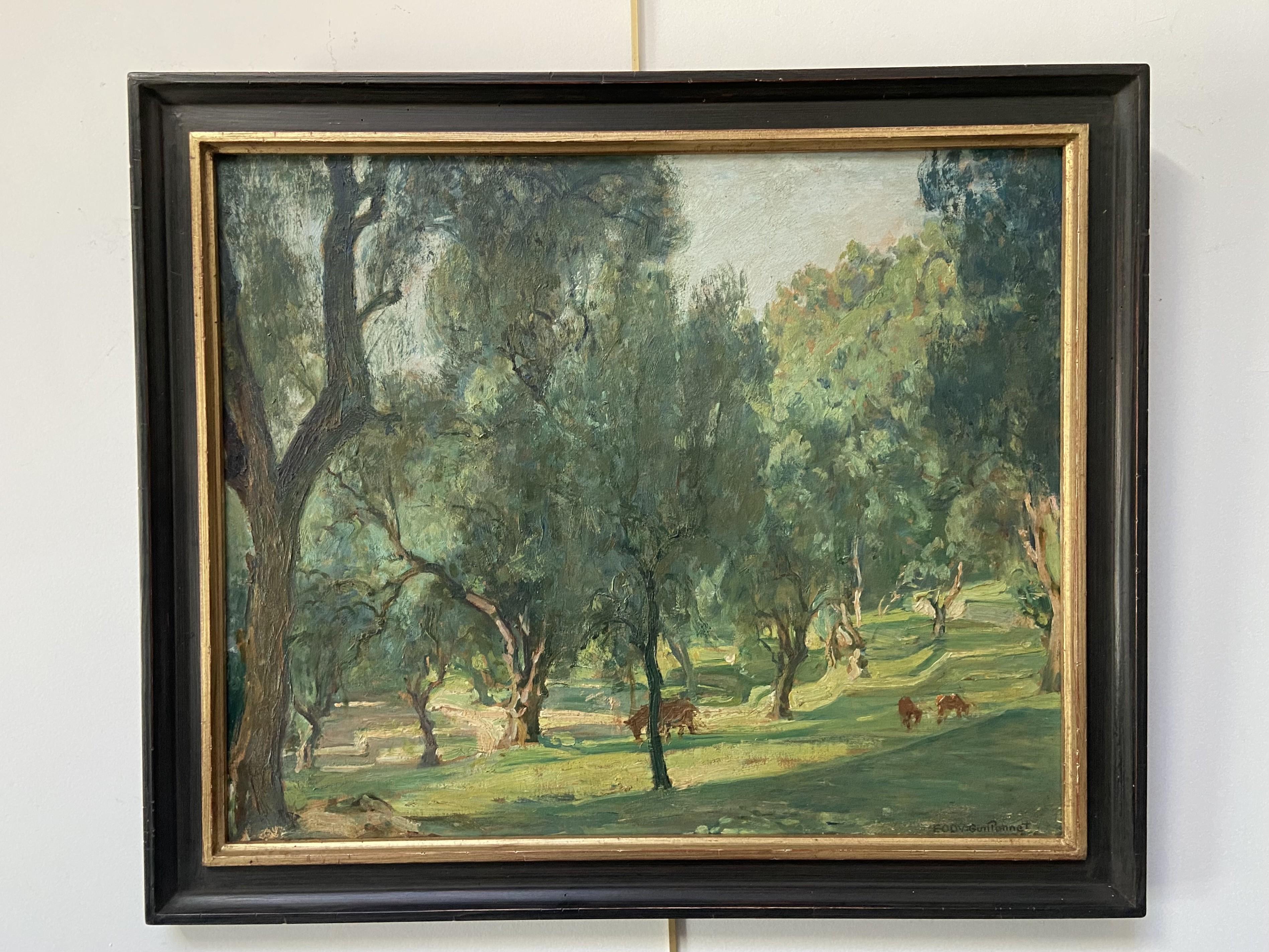 Octave Denis Victor Guillonnet (1872 - 1967) 
Les Oliver, un paysage d'oliviers
signé 