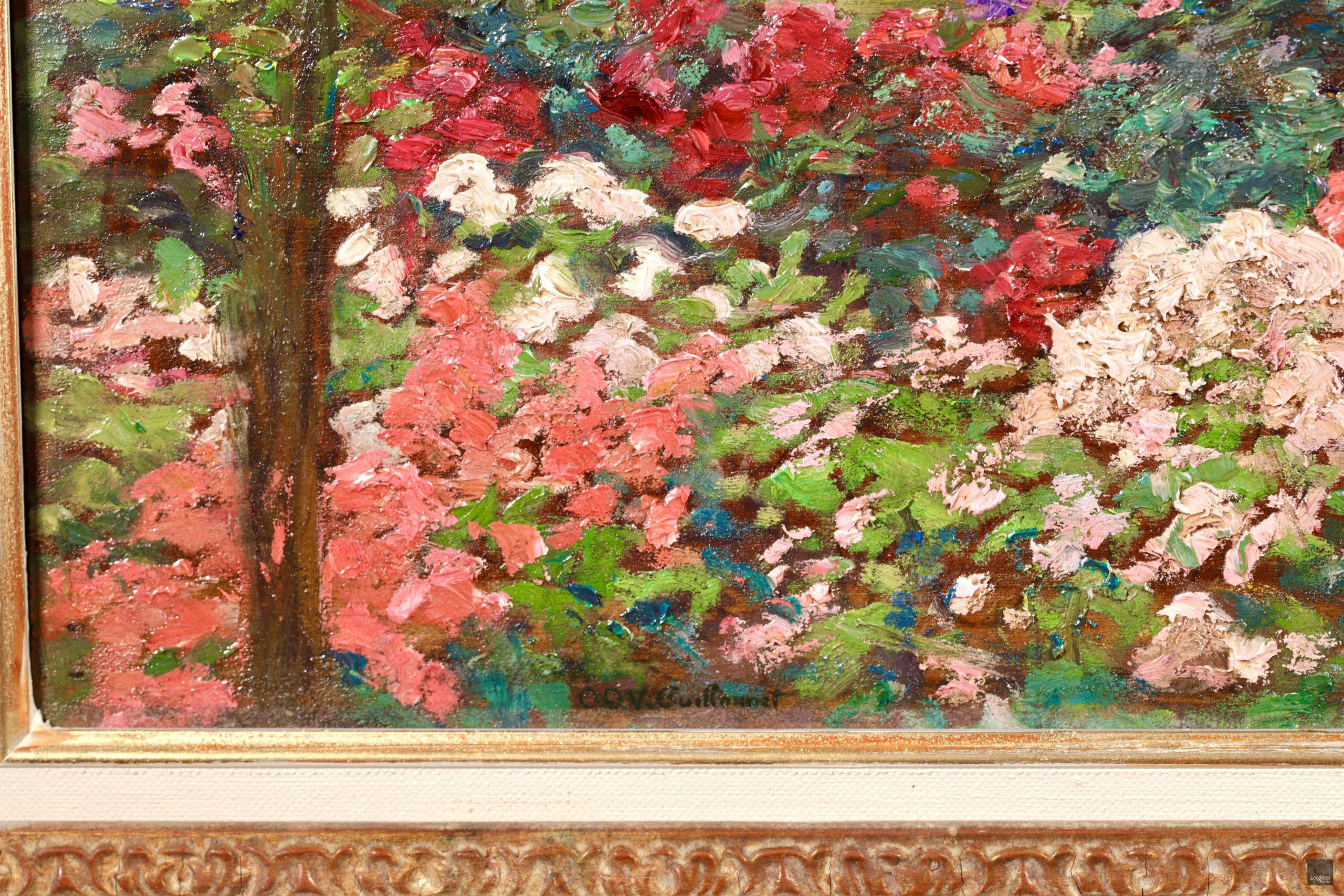 Un jardin d'ete - Paysage post-impressionniste Huile d'Octave Guillonnet en vente 4