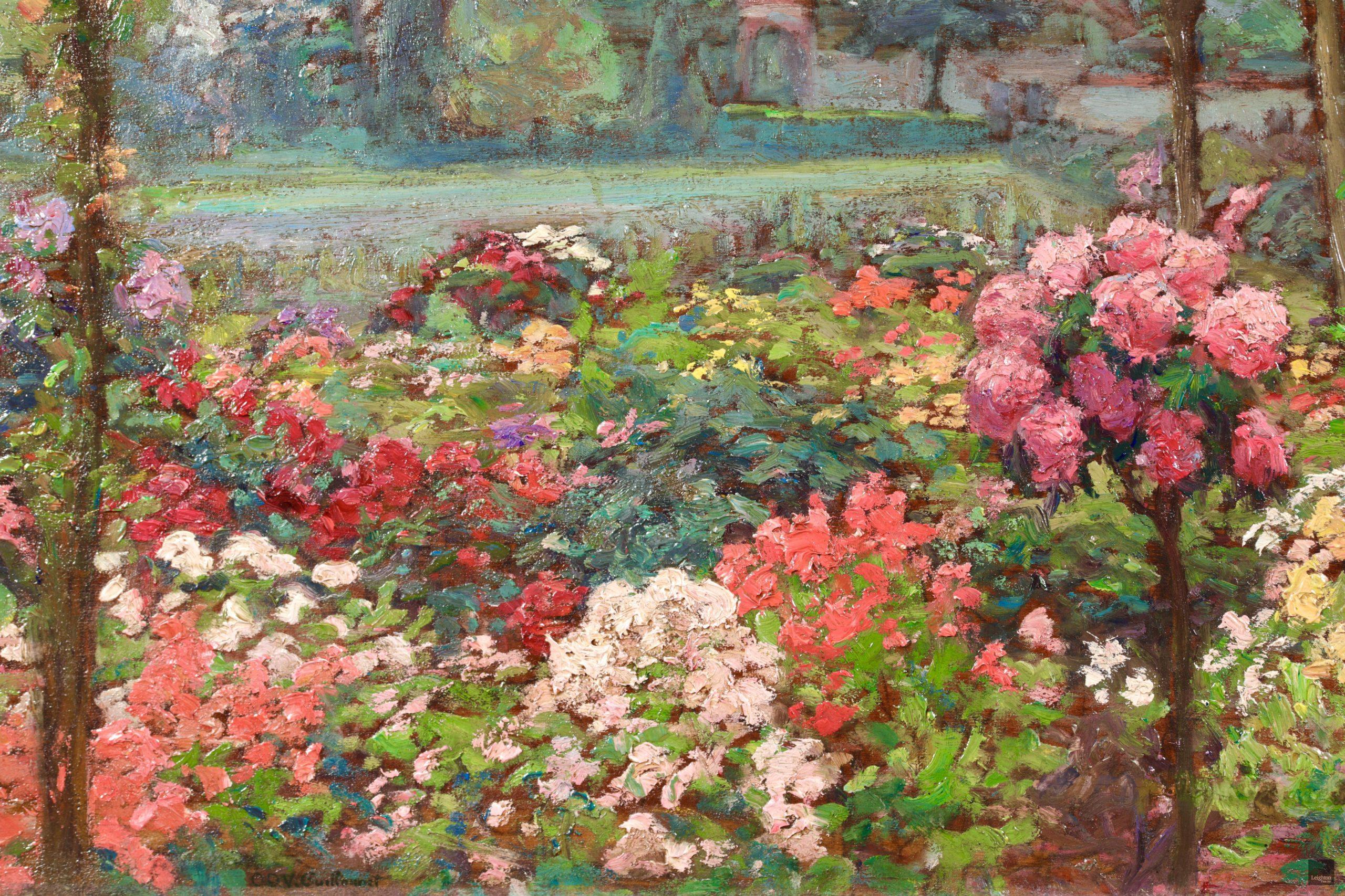 Un jardin d'ete - Paysage post-impressionniste Huile d'Octave Guillonnet en vente 6