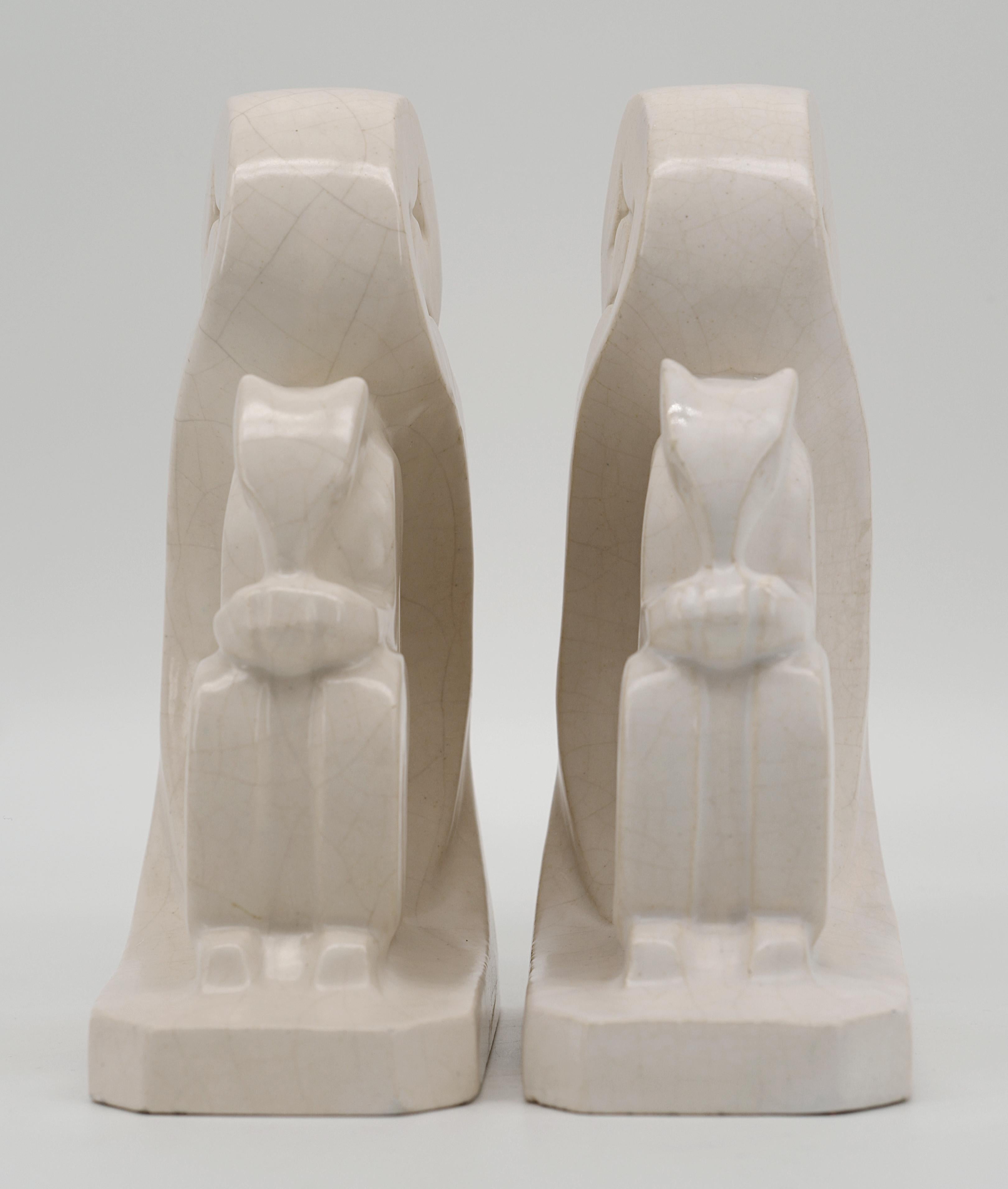 Octave LARRIEU French Art Deco Squirrel Bookends Pair, 1930s For Sale 2