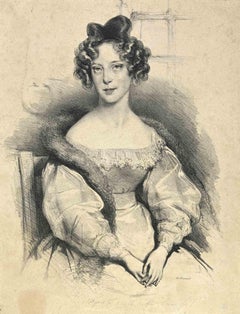 Duchesse de Berry - Lithographie d'Octave Tessaert - milieu du 19e siècle