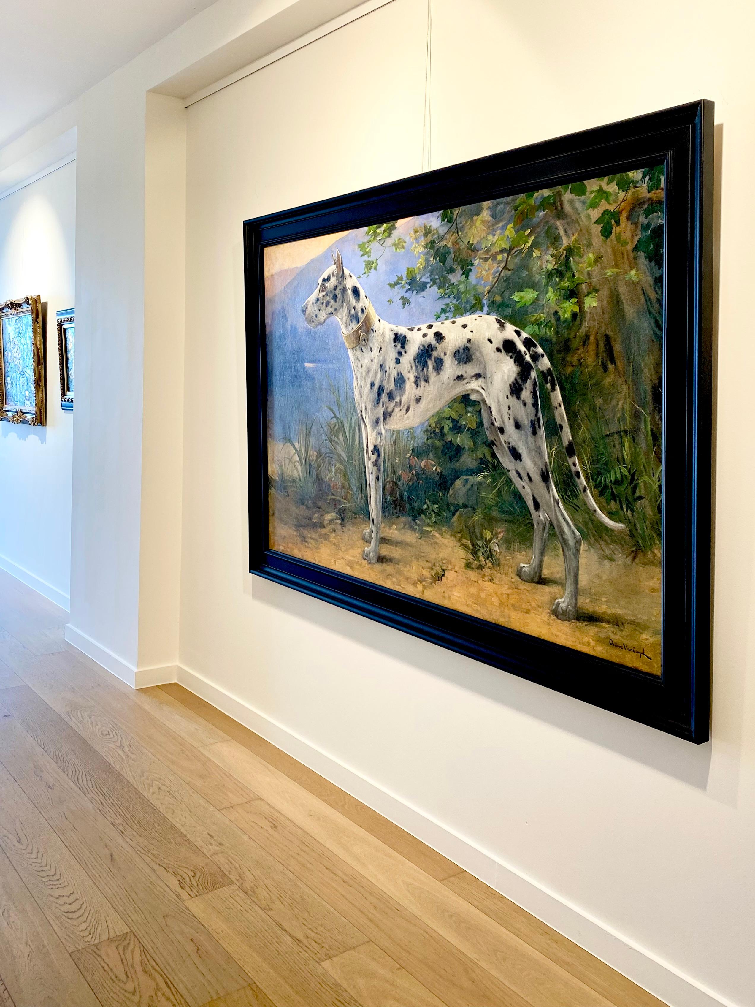 Portrait d'un Great Dane - Arlequin' par Octave Van Cuyck ( 1870 - 1956 ) en vente 16