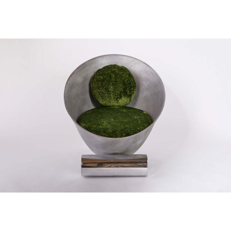 Modern Octavia Chair, Gray & Green by Laun