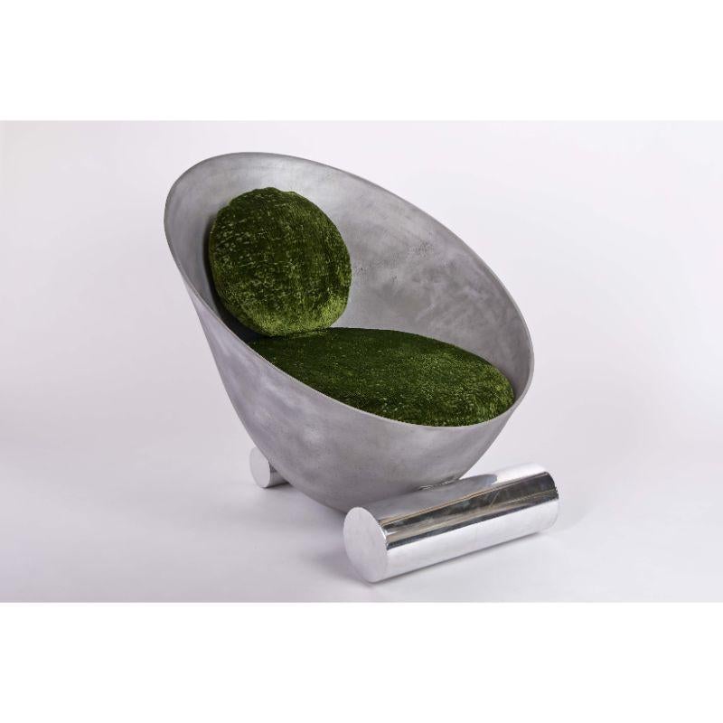 Italian Octavia Chair, Gray & Green by Laun
