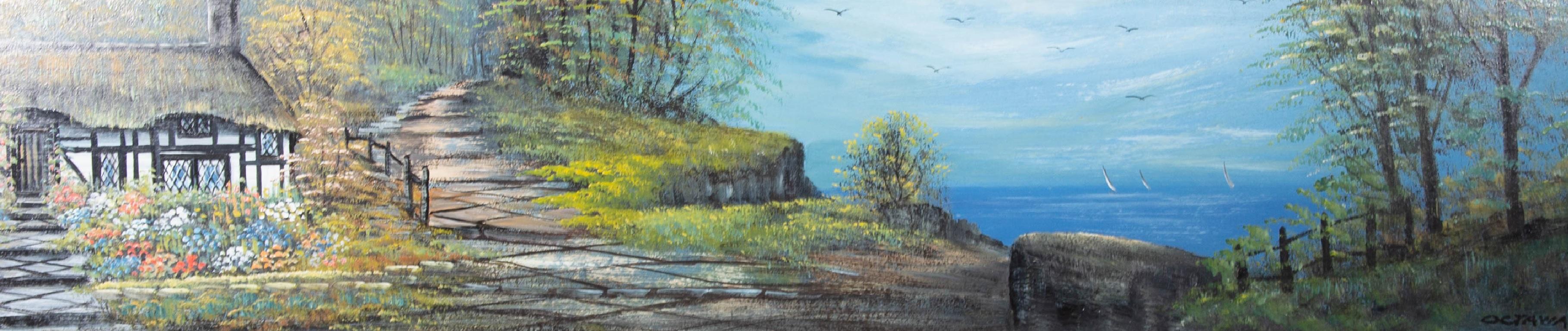 Octavia Thomson - 1978 Acrílico, Verano en la costa 1