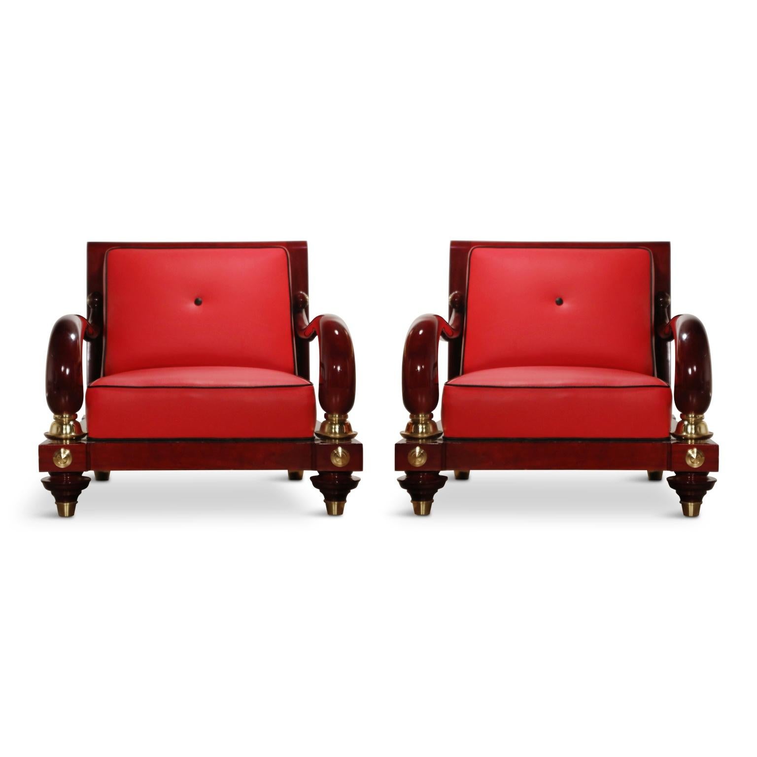 These amazing club chairs by Octavio Vidales for Muebles Johrvy are incredibly desirable for many reasons. First, they are extremely rare, with not many having been produced, so they make fantastic collectors pieces. Second, they are sizable and