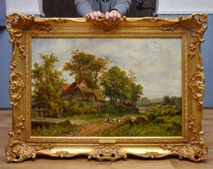 Near Hendon - 19th Century English Victorian Landscape Oil Painting