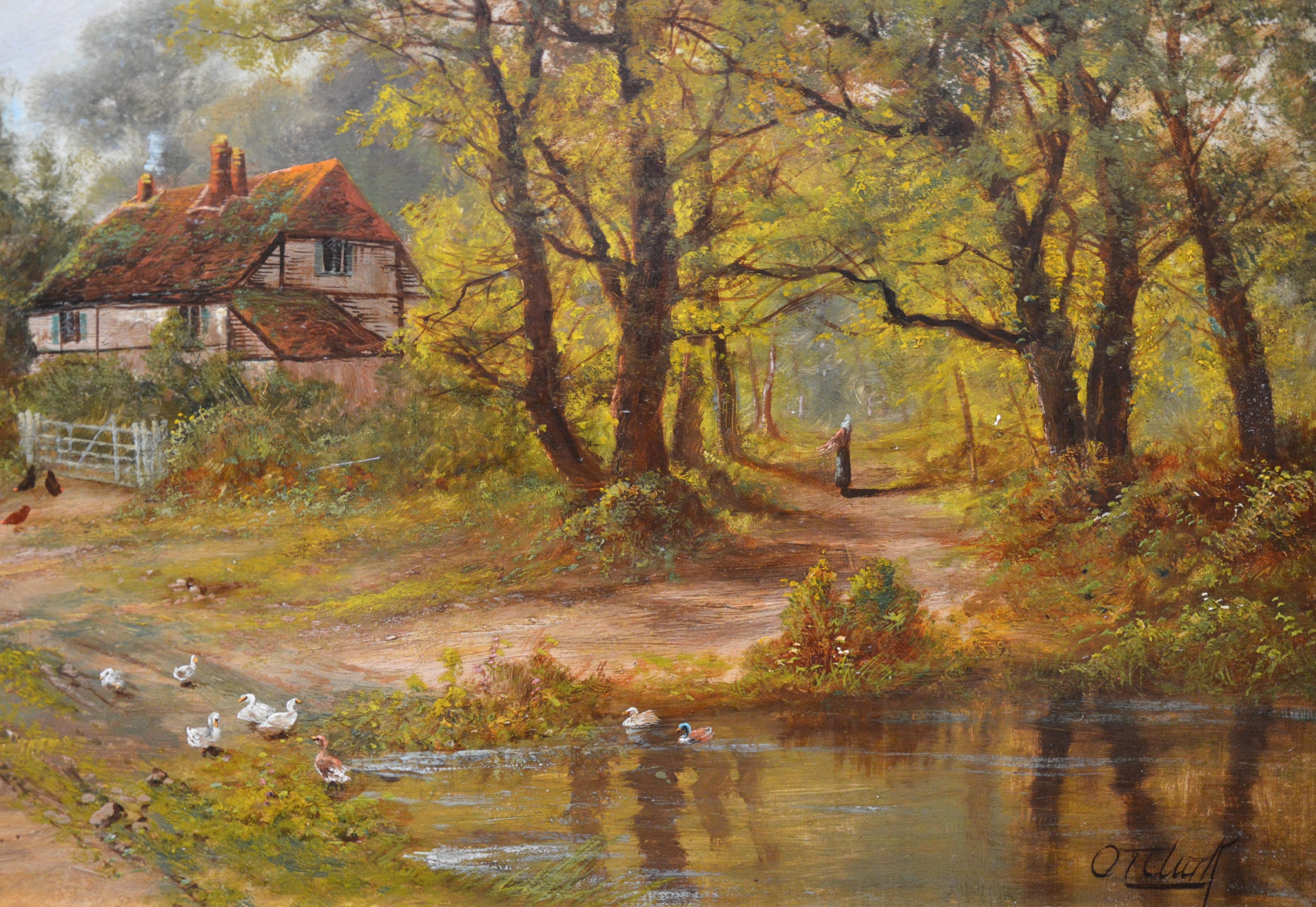 The Edge of Epping Forest - Large 19th Century English Landscape Oil Painting 2