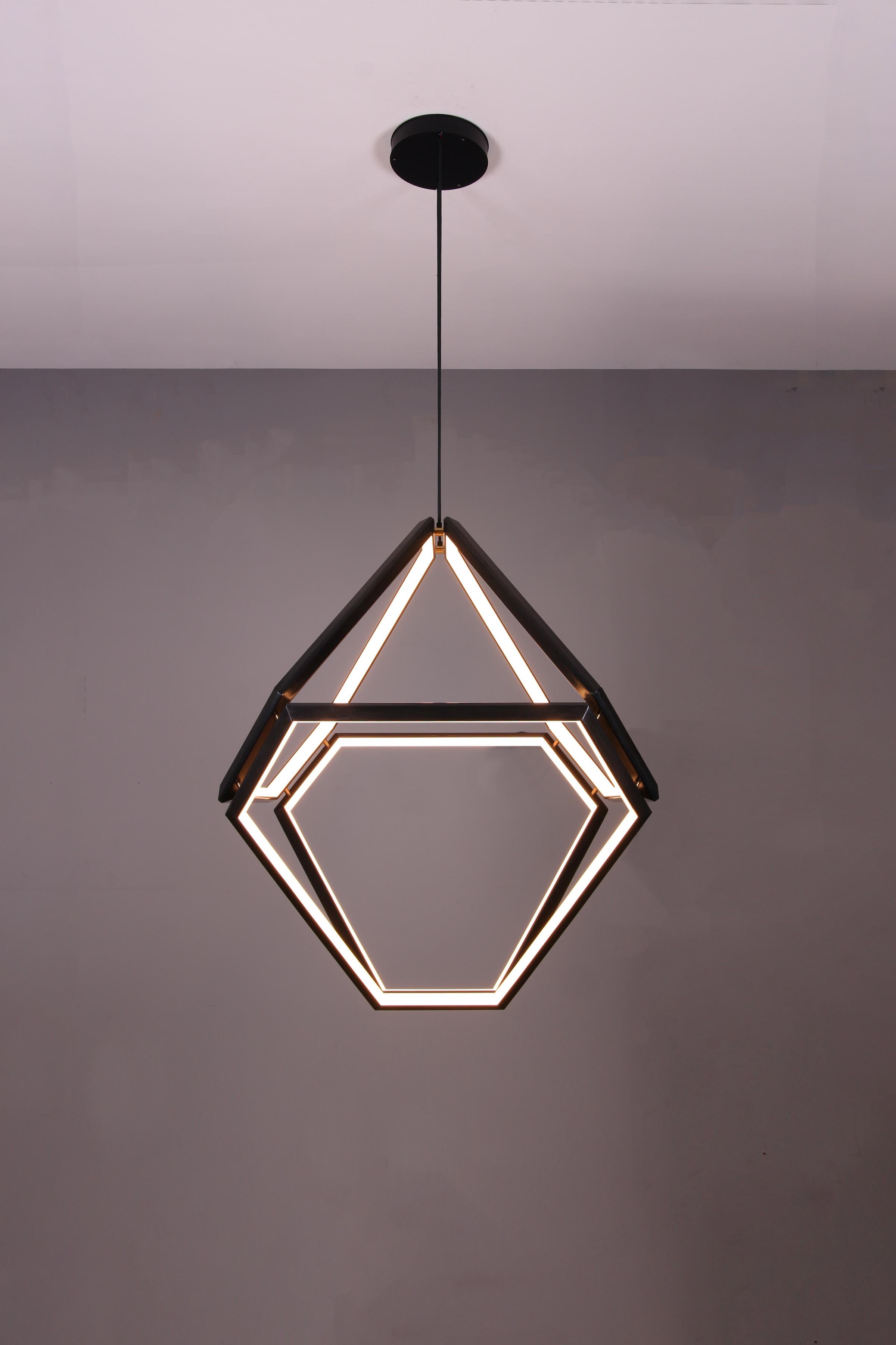 Moderno Octo by Studio Endo Lampadario geometrico moderno contemporaneo in vendita