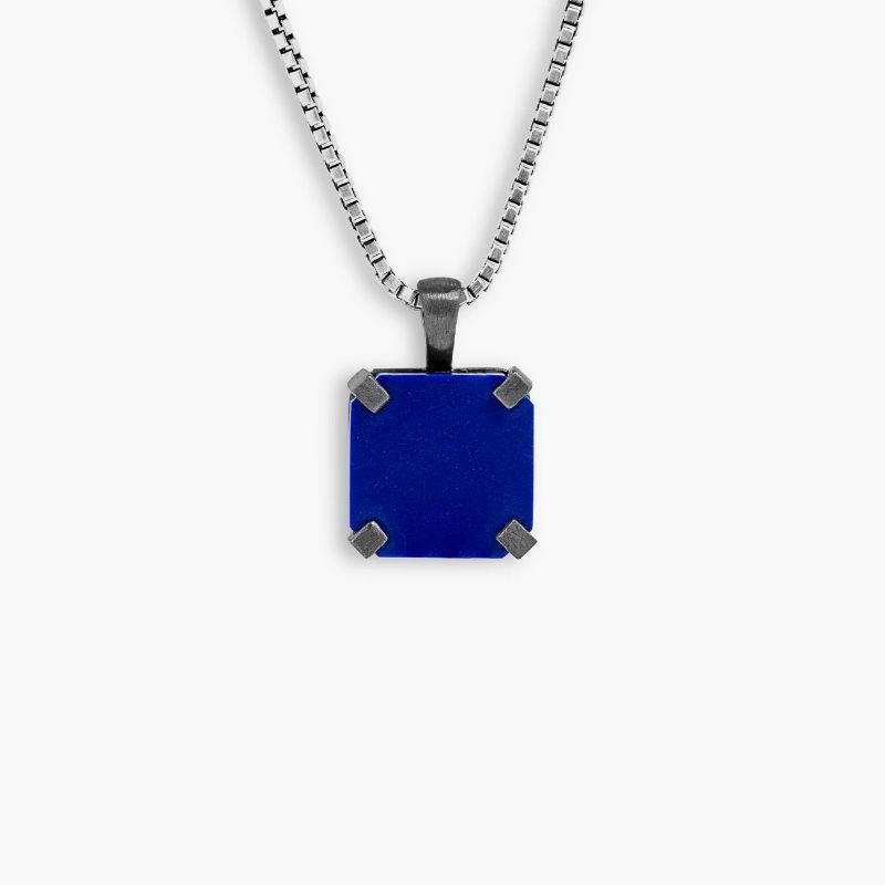 Octo Pendant with Lapis in Black Rhodium-plated Sterling Silver

These timeless sterling silver pendants are bold yet minimalistic. Featuring a unique octagonal stone set into a black rhodium claw case. This unique style showcases the entire stone