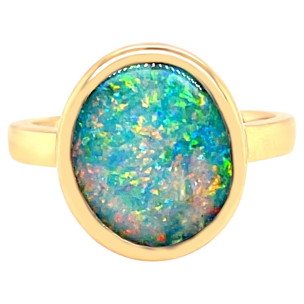 Giulians Contemporary 18k 4.80ct Australian Boulder Opal Ring at