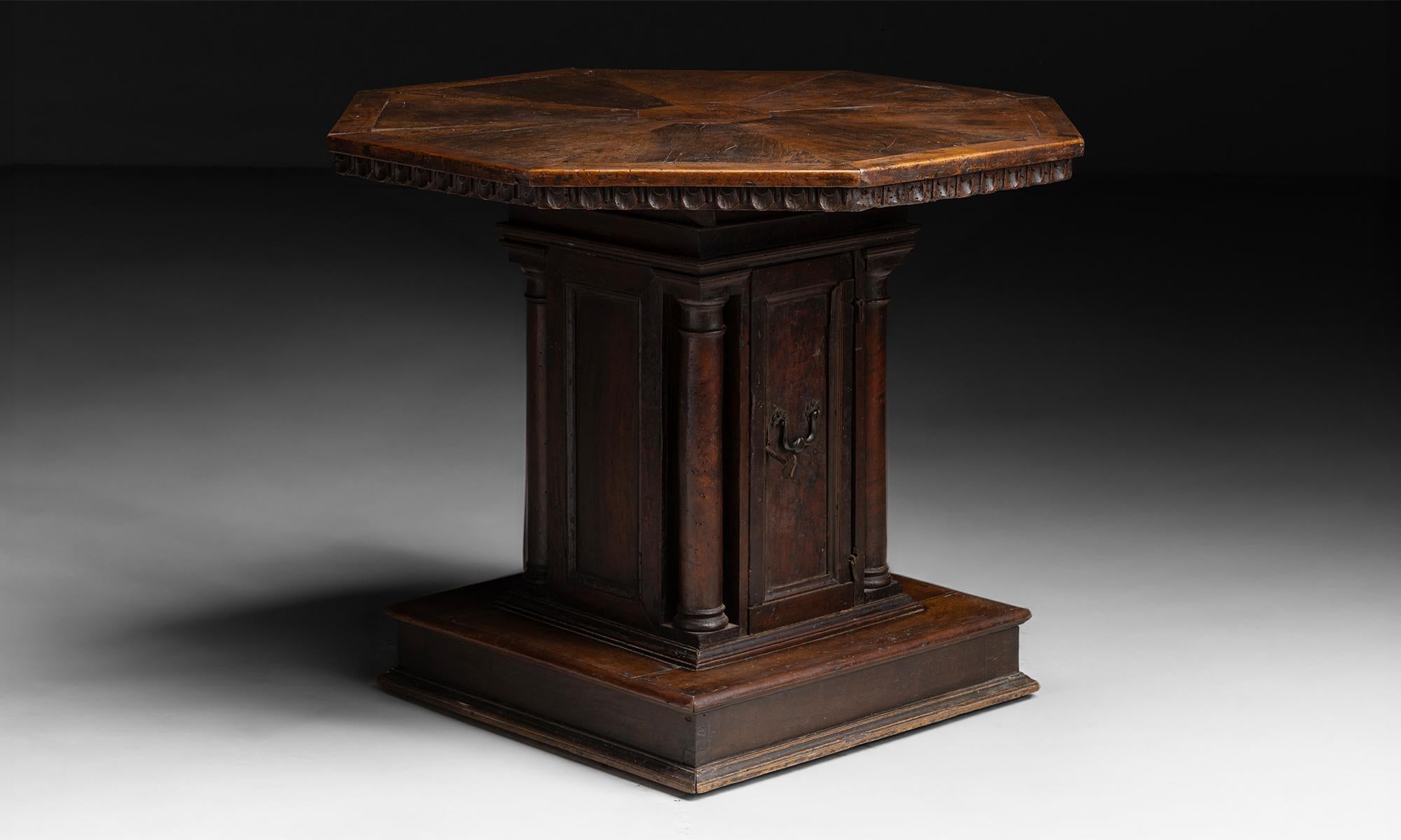 Wood Octogonal Centre Table, Italy circa 1680 For Sale