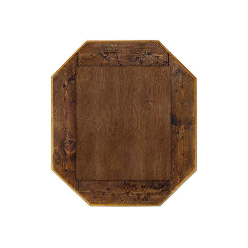Polychromed Octagonal French Mirror, Giltwood and Colors by Atelier RTCD Paris For Sale