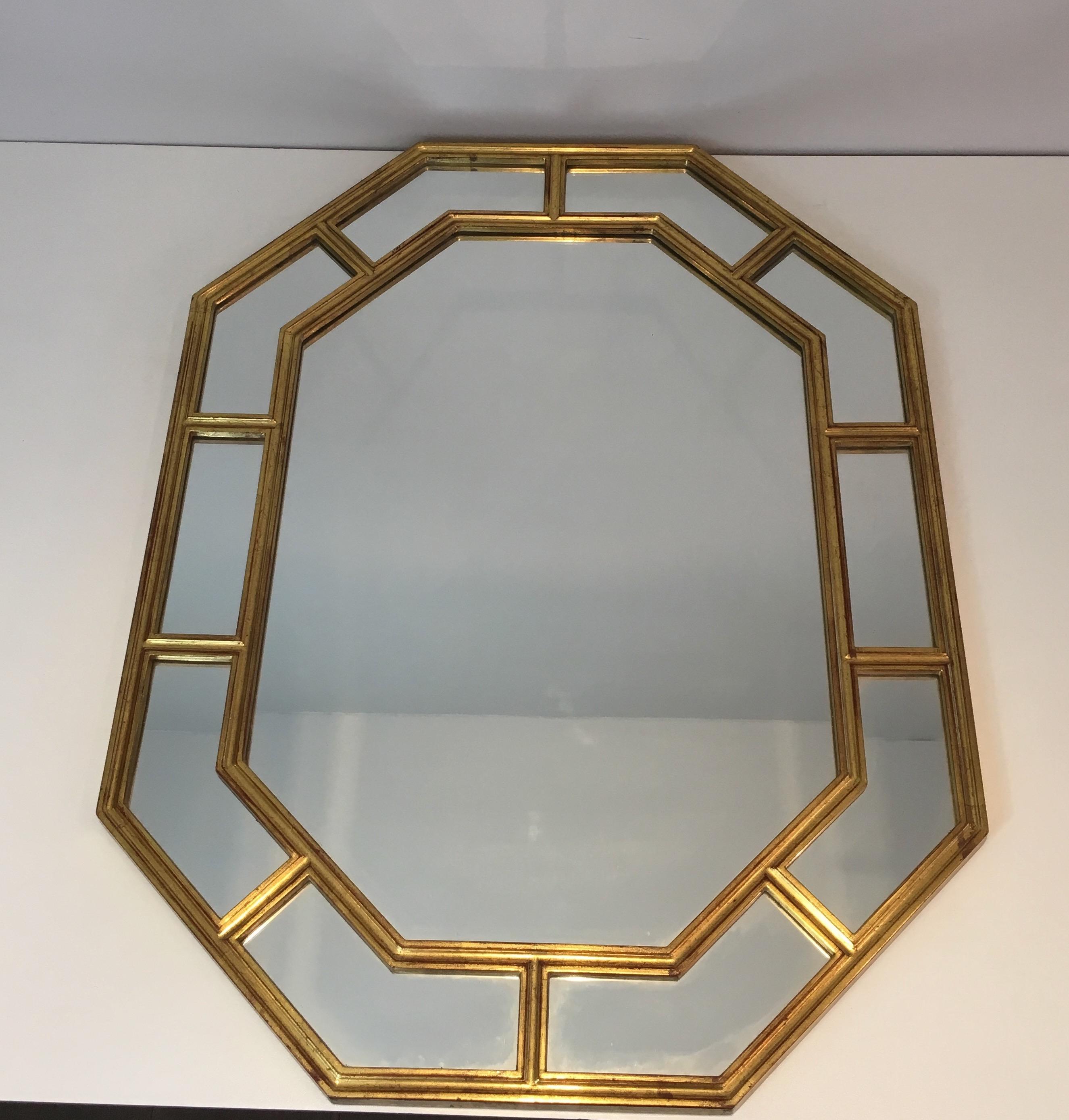 Octagonal Gilt Resin Mirror, French, circa 1970 13