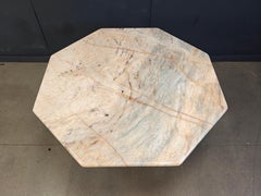 Octogonal italian marble dining table 1970s