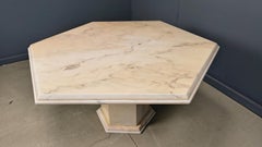 Octogonal italian marble dining table 1970s