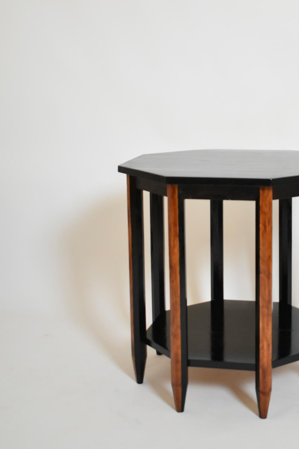 French Octogonal modernist side table, 1920s. For Sale