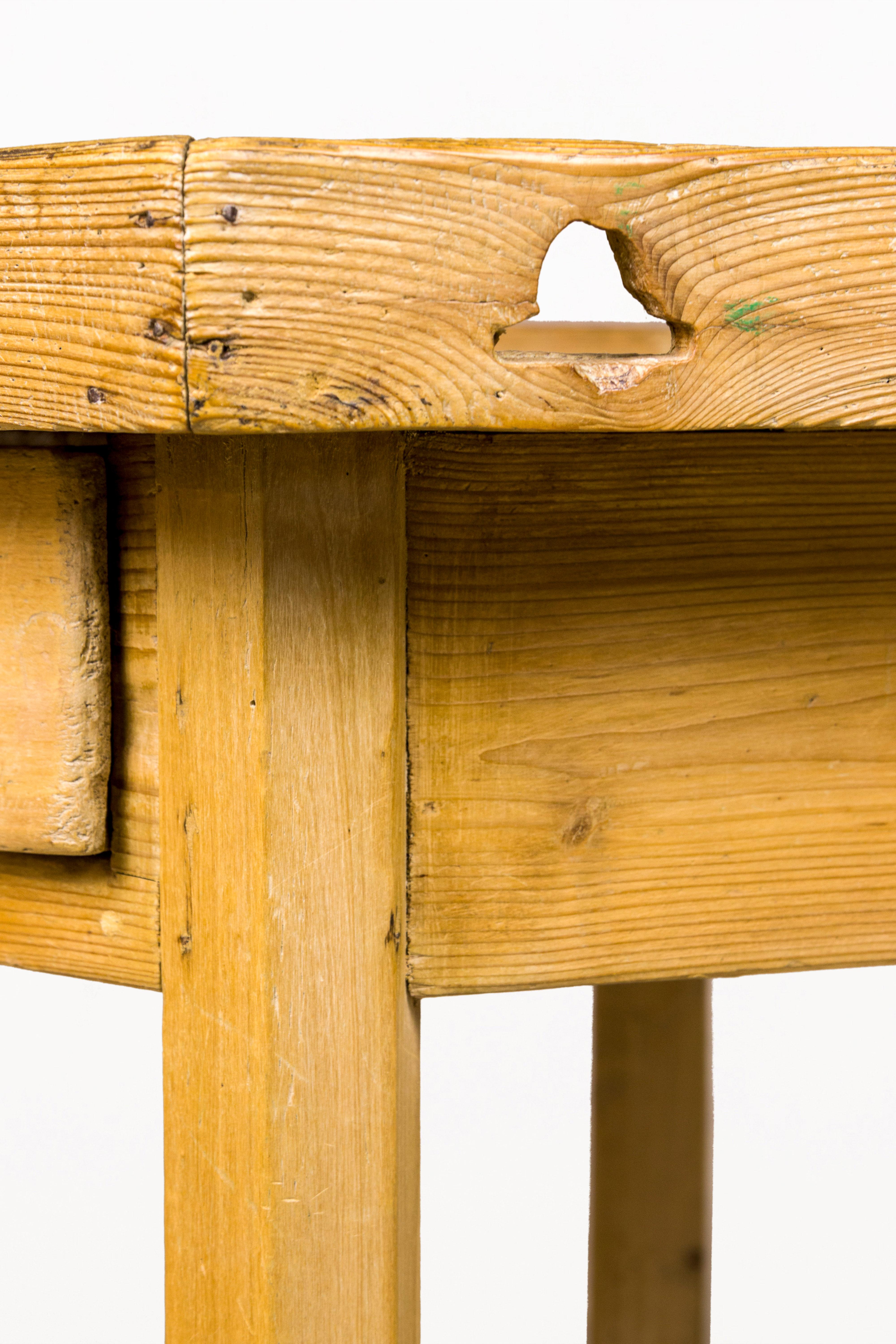 Octogonal Rustic Side Table, 19th Century 1