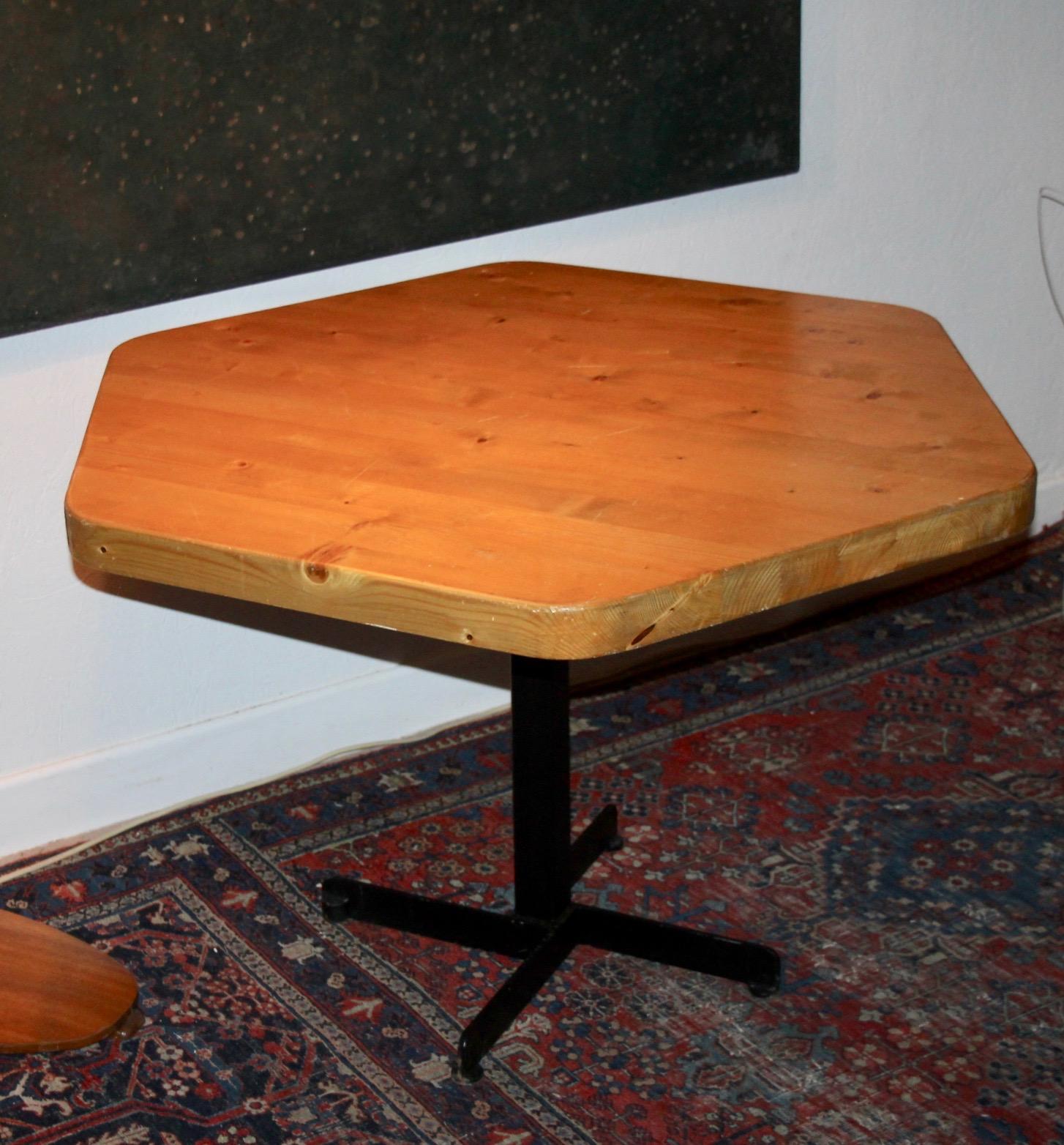 Octogonal Table by Charlotte Perriand for 'Les Arcs', France, 1960s For Sale 5