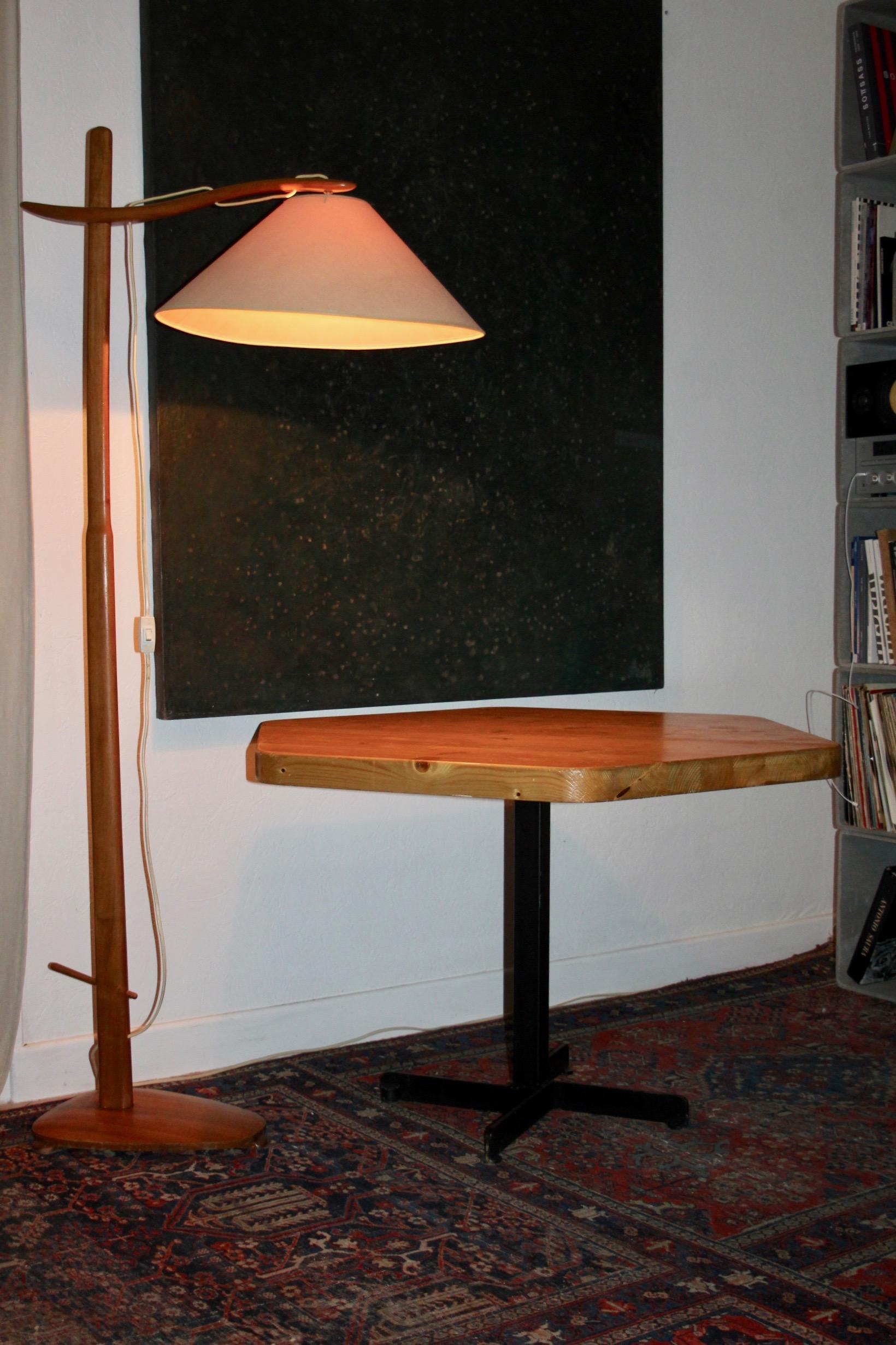 Metal Octogonal Table by Charlotte Perriand for 'Les Arcs', France, 1960s For Sale
