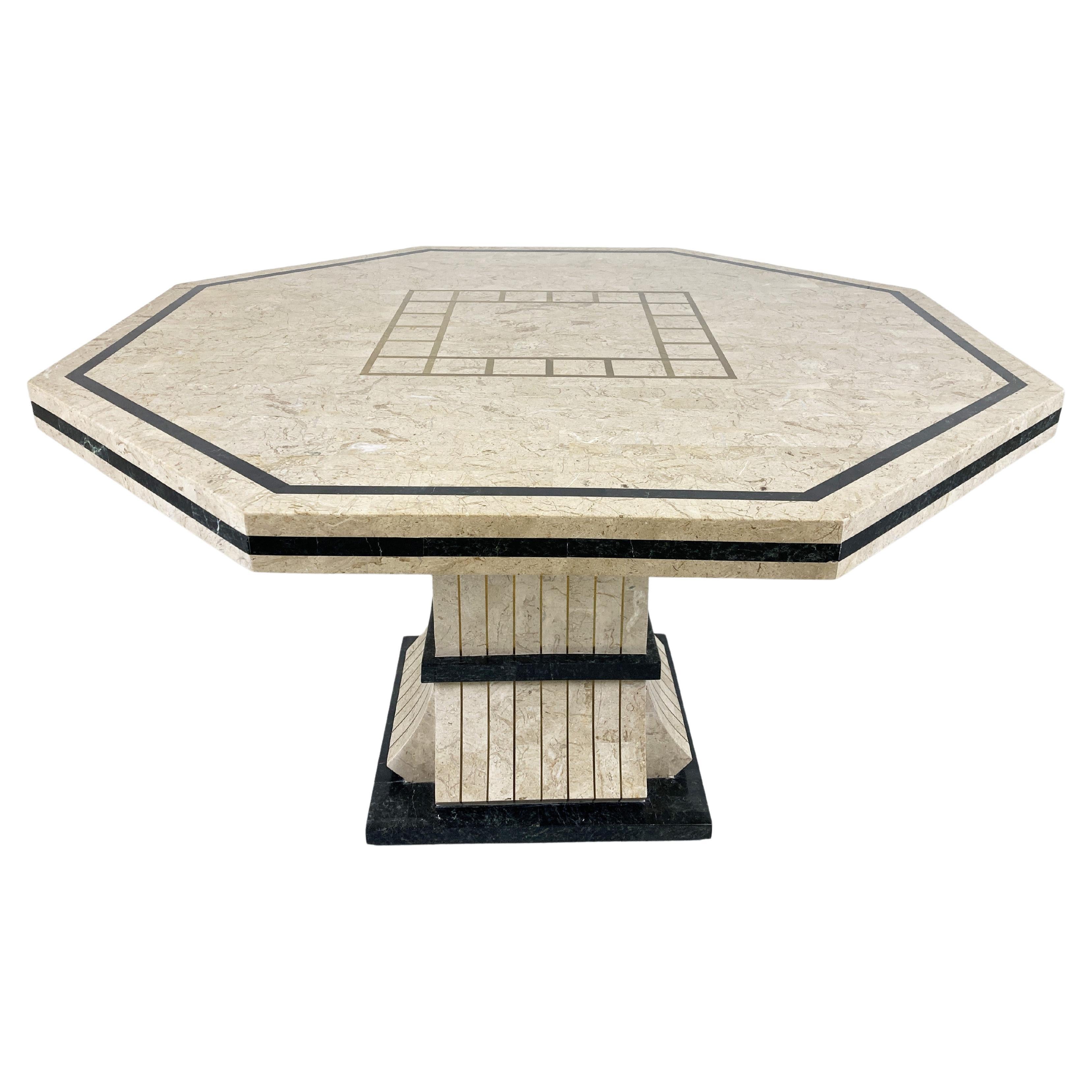 Round Brutalist Style Granite Stone Dining Table, 1970s For Sale at