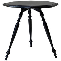 Octogonal-Topped Tripod Side Table, circa 1940s