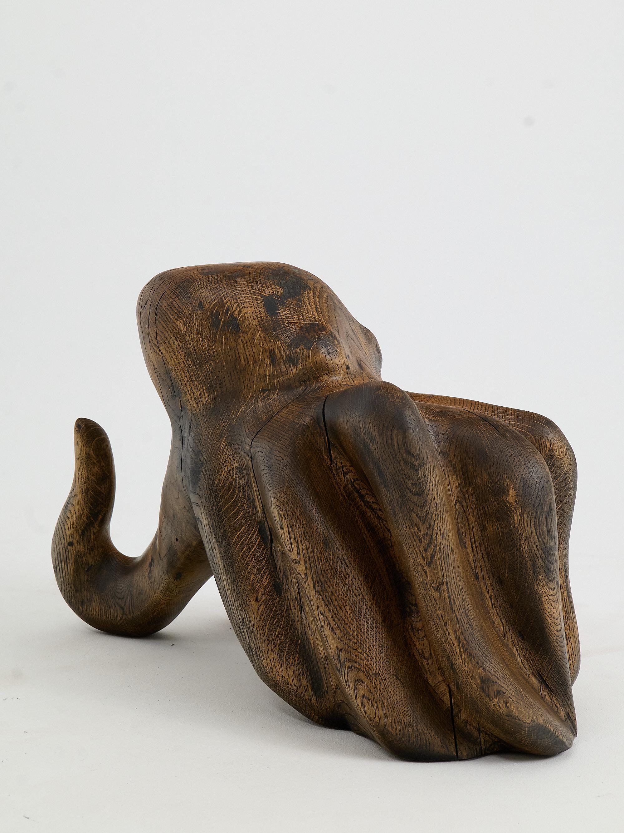 Octopus, Chainsaw Carved Decoration, Oak, Logniture 6