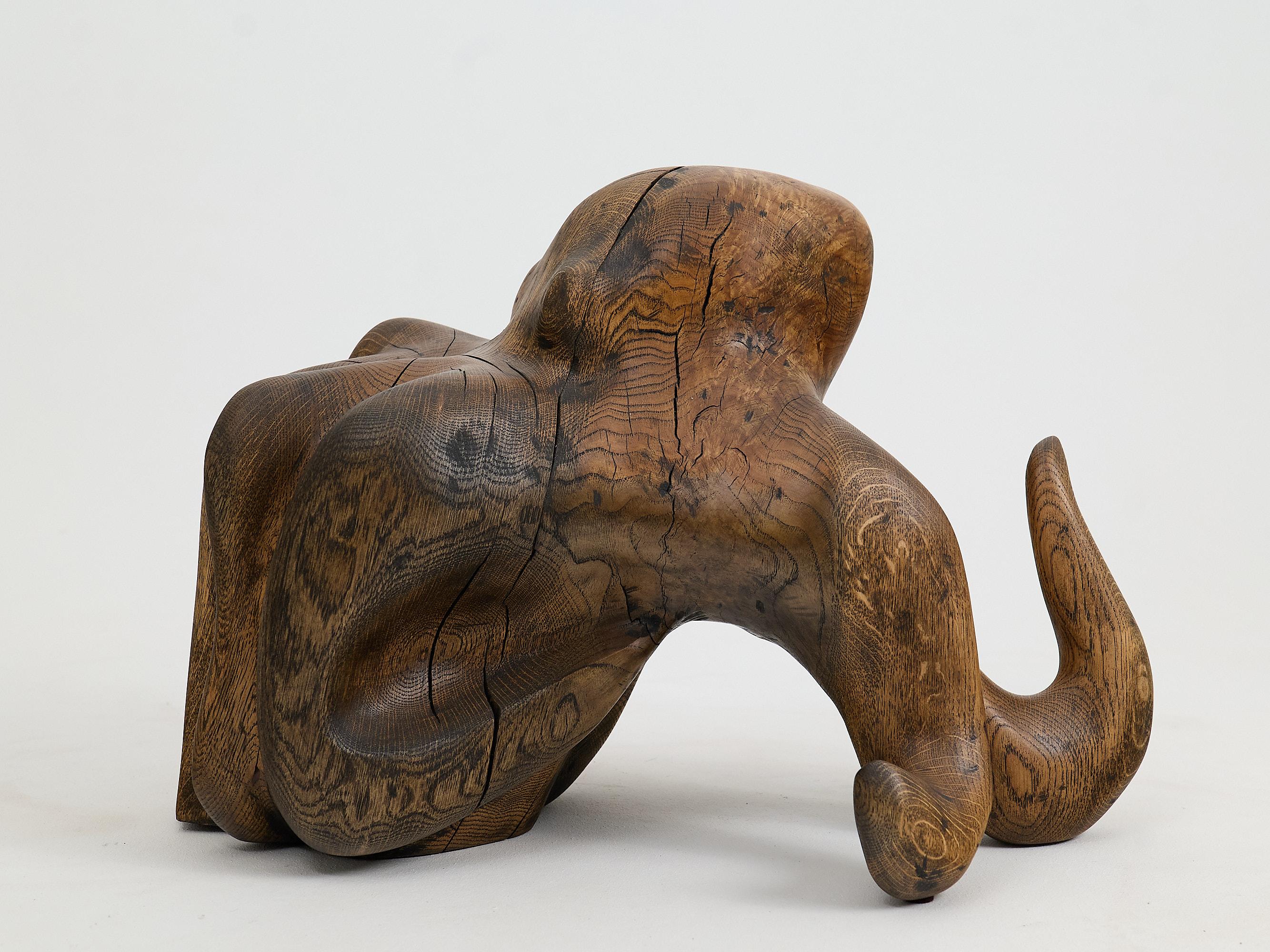 Octopus, Chainsaw Carved Decoration, Oak, Logniture 1
