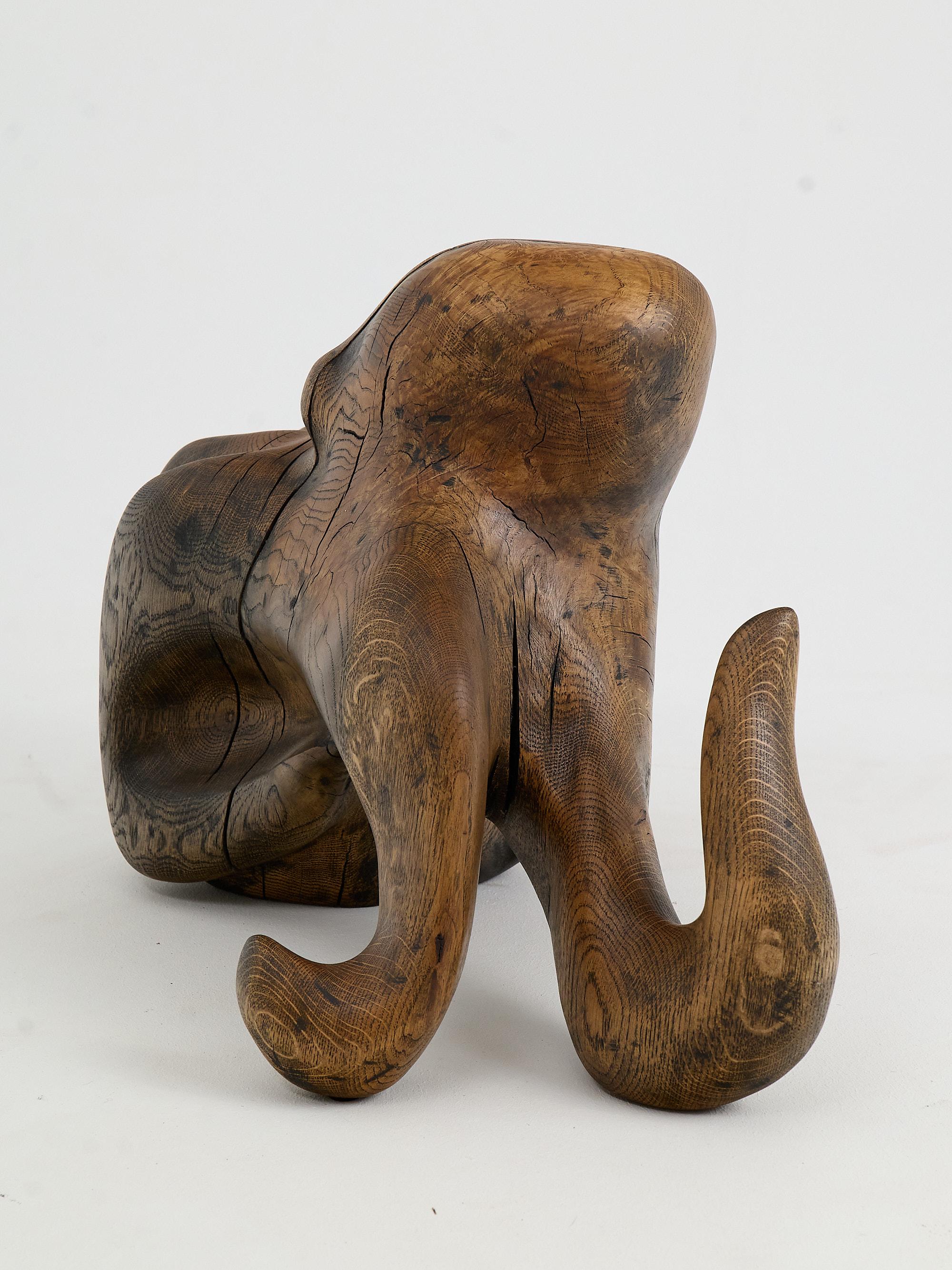 Octopus, Chainsaw Carved Decoration, Oak, Logniture 3