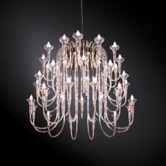 Octopus Chandelier in Pyrex, Baroque Style, Italy