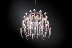 Octopus Chandelier in Pyrex, Baroque Style, Italy