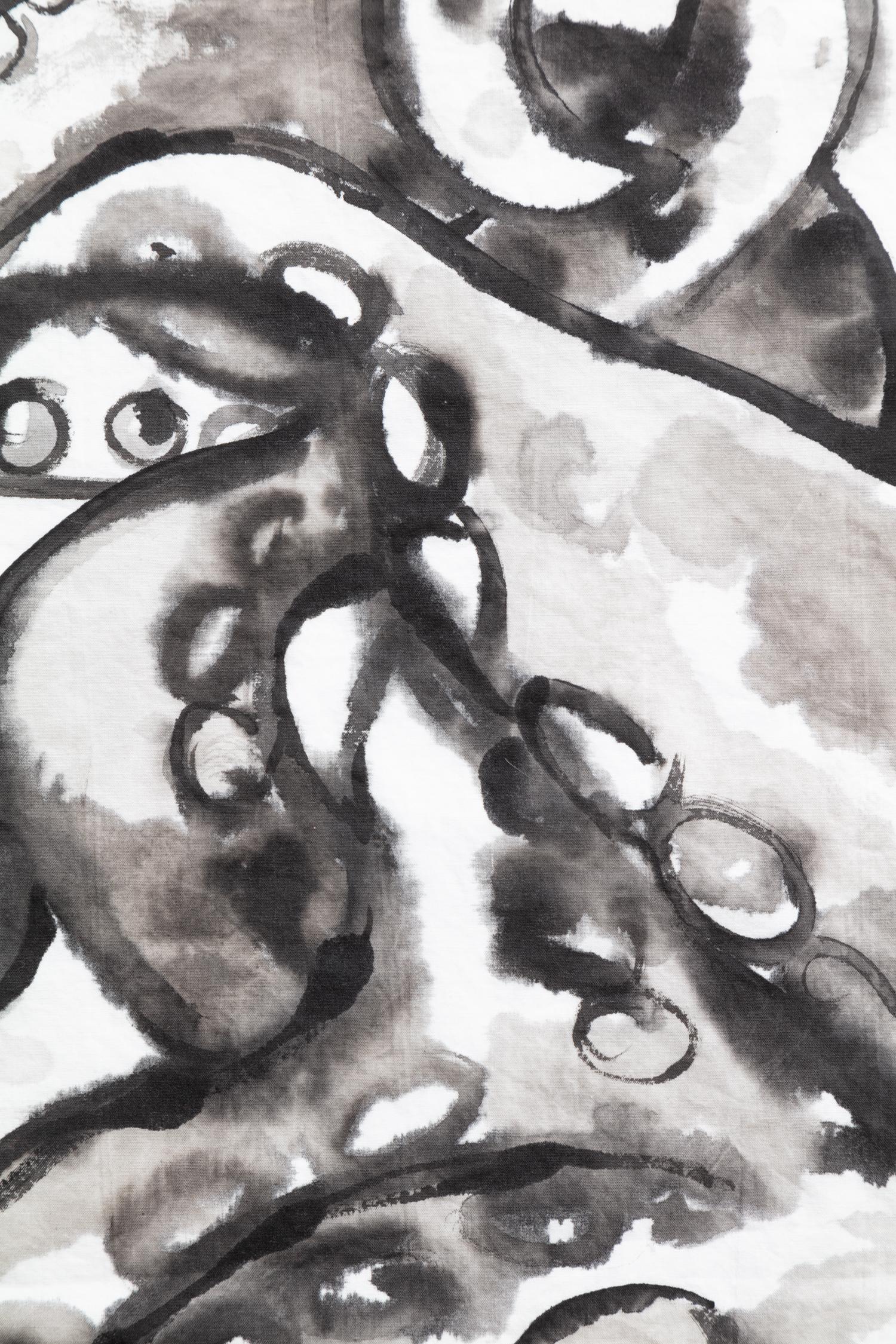 Taies d'oreiller en coton peintes à la main Octopus Neuf - En vente à Brooklyn, NY