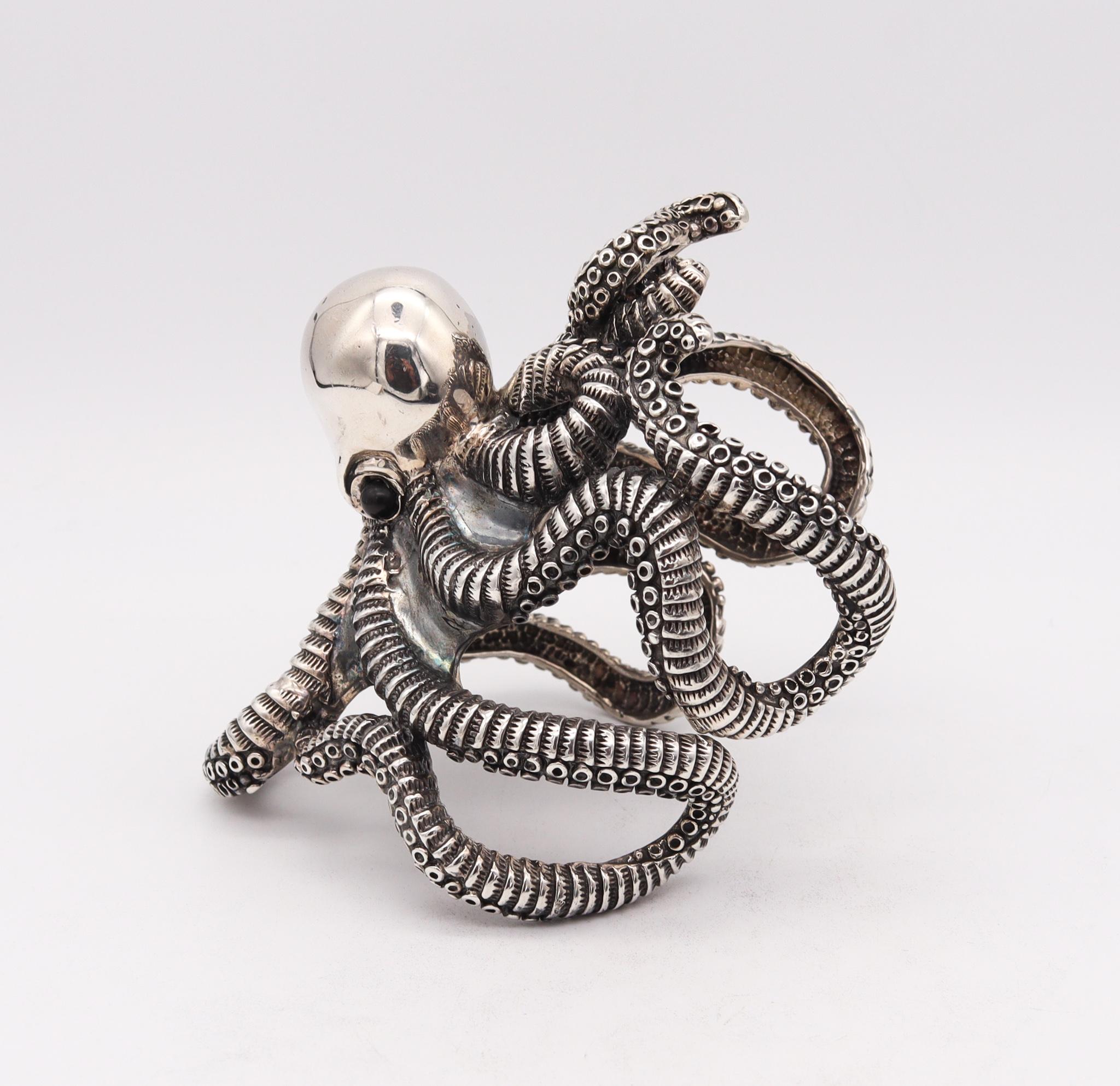 sterling silver octopus bracelet